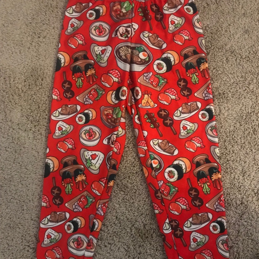 Til’ You Collapse Sushi Crop Leggings - small